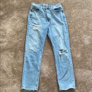 Forever 21 light wash mom jeans!